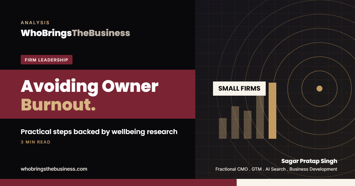 Article cover: How Can Small Law Firm Owners Avoid Burnout? Practical Steps Backed by Wellbeing Research