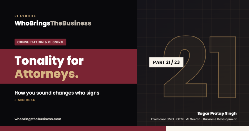 Playbook cover: Tonality for Attorneys and Intake Teams: How You Sound Changes Who Signs