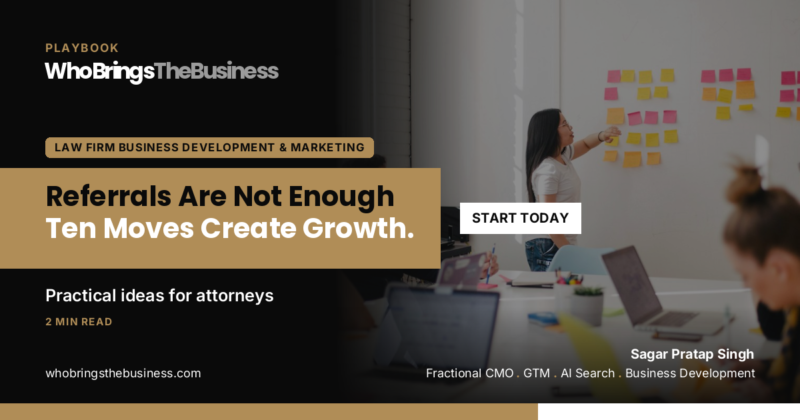 Playbook cover: 10 Business Development Ideas for Attorneys, 2 min read