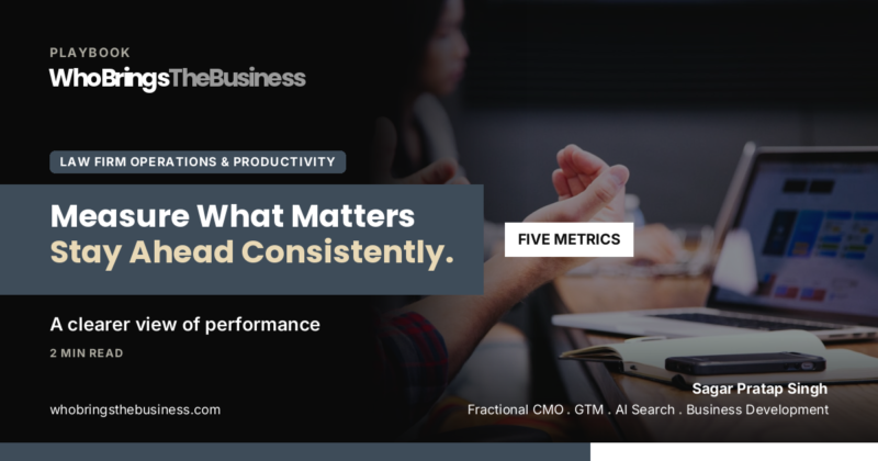 Playbook cover: 5 Points Attorneys and Law Firms Should Monitor to Be on Top, 2 min read