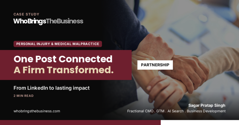 Case Study cover: A Transformative Partnership: Empowering a Personal Injury Law Firm, 2 min read