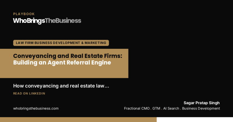 Playbook cover: Conveyancing and Real Estate Firms: Building an Agent Referral Engine