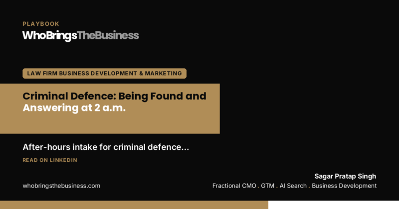 Playbook cover: Criminal Defence: Being Found and Answering at 2 a.m.