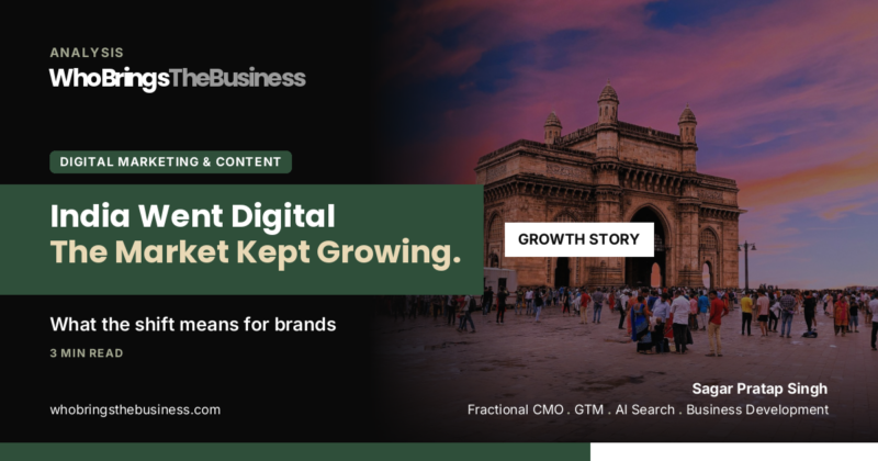 Analysis cover: Digital Media Growth in India, 3 min read