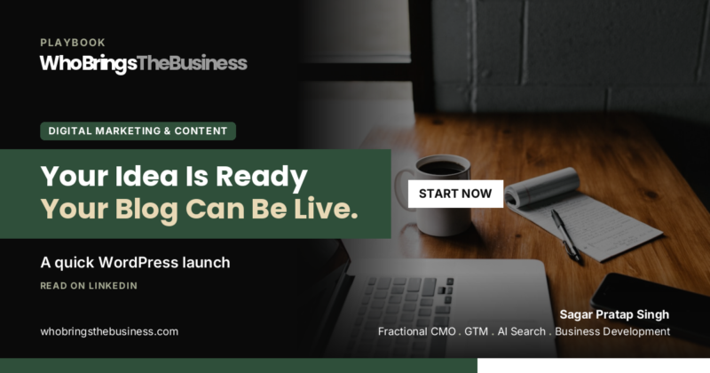Playbook cover: How to Start Your Own WordPress Blog in Minutes!