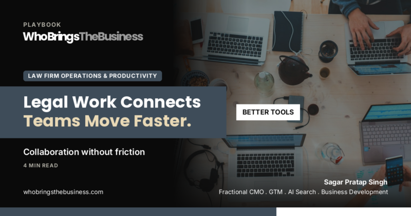 Playbook cover: Streamlining Legal Work: Collaboration Tools for Lawyers and Law Firms, 4 min read