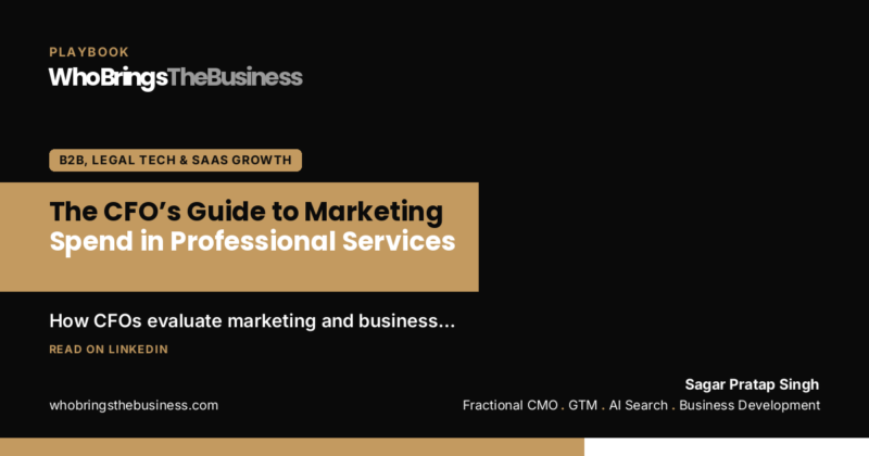 Playbook cover: The CFO’s Guide to Marketing Spend in Professional Services